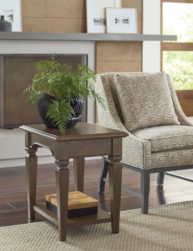 Hammary® Maribelle Brown Wedge Chairside Table-1