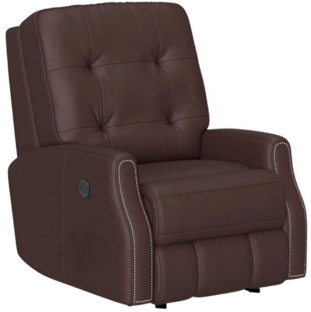 Flexsteel® Customizable Devon 34" Leather Power Rocking Recliner-2