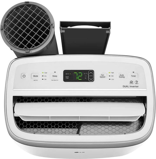 LG 14,000 BTU's White Smart Wi-Fi Portable Air Conditioner-11
