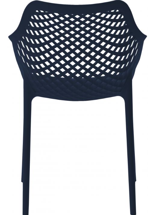 Meridian Furniture Mykonos Navy Plastic Outdoor Patio Dining Chair-3