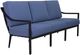 GatherCraft Charlotte 4-Piece Baltic Brown/Splendor Denim Aluminum Outdoor Conversation Set-1