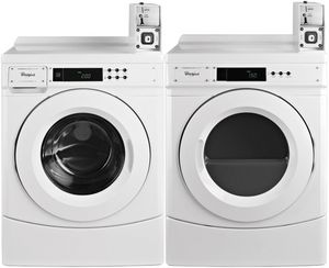 Whirlpool Commercial White Front Load Laundry Pair