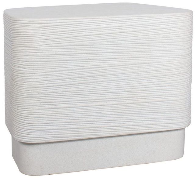 Uttermost® Saltwater White Concrete Indoor-Outdoor Side Table-0