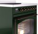 Ilve® Nostalgie II Noblesse 30'' Emerald Green Pro Style Induction Range with Burnished Trim-4