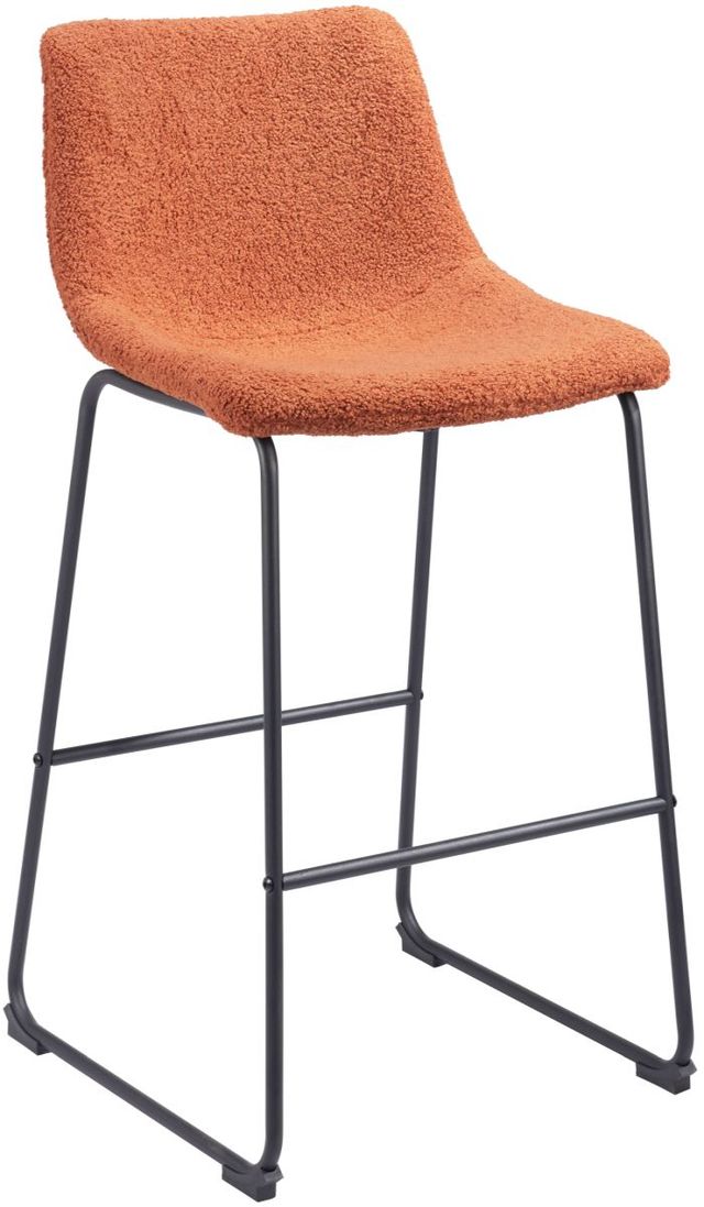 Zuo® Modern Smart Burnt Orange Bar Chair Furniture Express