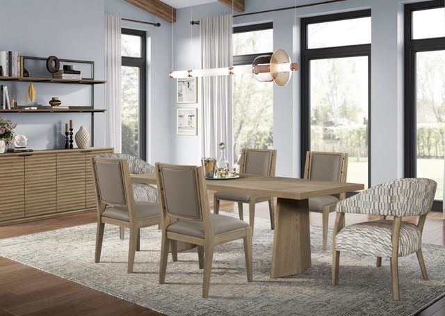 Bernards Linné Wheat Faceted Double Pedestal Dining Table-1