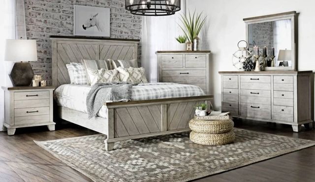 Steve Silver Co. Bear Creek White Smoke Dresser and Mirror-1