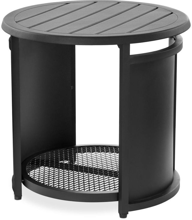 Napoleon Black Round Firepit Side Table-2