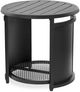 Napoleon Black Round Firepit Side Table-2