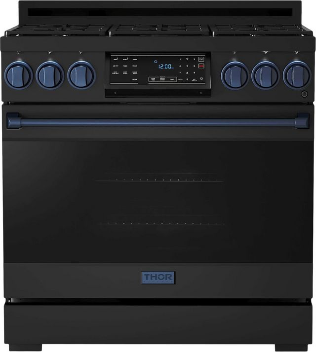Thor Kitchen® Gordon Ramsay Series 36" Matte Black Pro Style Gas Range