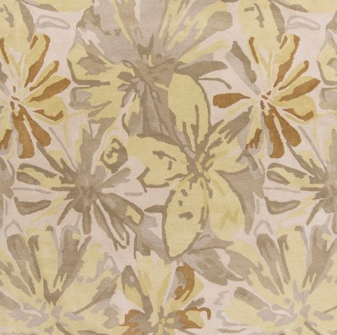 Surya Athena Beige Floral 5'x8' Area Rug-2
