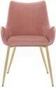 Armen Living Avery Gold/Pink Dining Room Chair-1