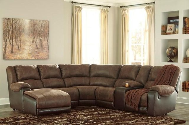 Signature Design by Ashley® Nantahala 6-Piece Coffee Reclining Left-Arm Facing Sectional and Chaise-2
