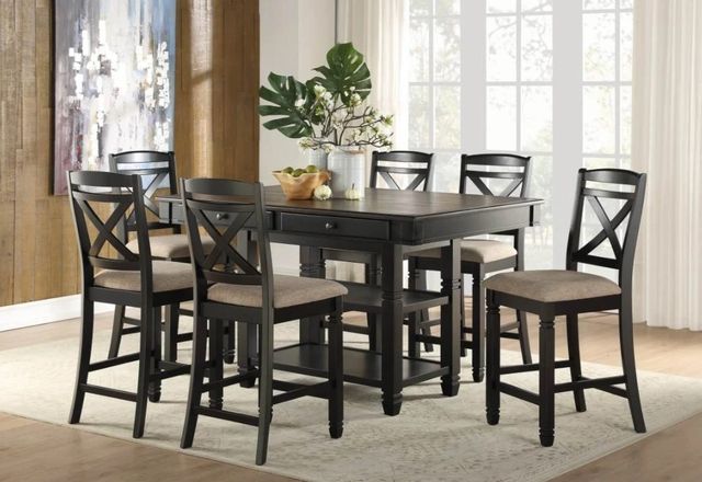Homelegance® Baywater Black Counter Height Chair-1