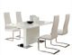 Coaster® Anges 5-Piece White High Gloss Dining Table Set-0