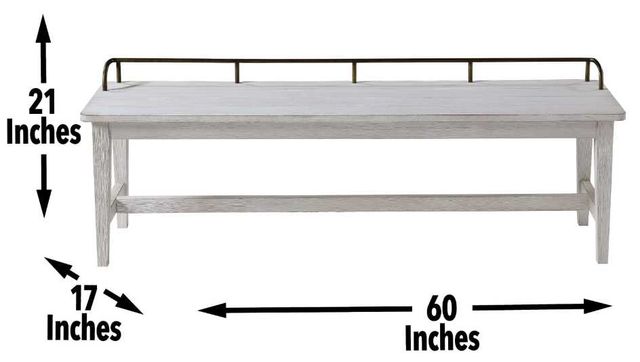 Steve Silver Co. Pendleton Ivory Bench-2