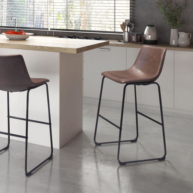 Zuo® Modern Smart 2-Piece Vintage Espresso Counter Chairs-2