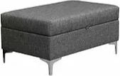Edgewood Furniture Armani Grey Bench Storage Ottoman-0