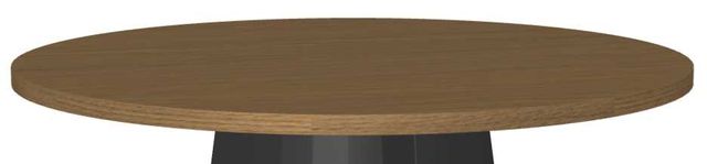 Amisco Customizable Gemma White Oak Veneer 42" Round Dining Table-1