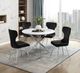 Homelegance® Topeka White Dining Table with Chrome Base-1