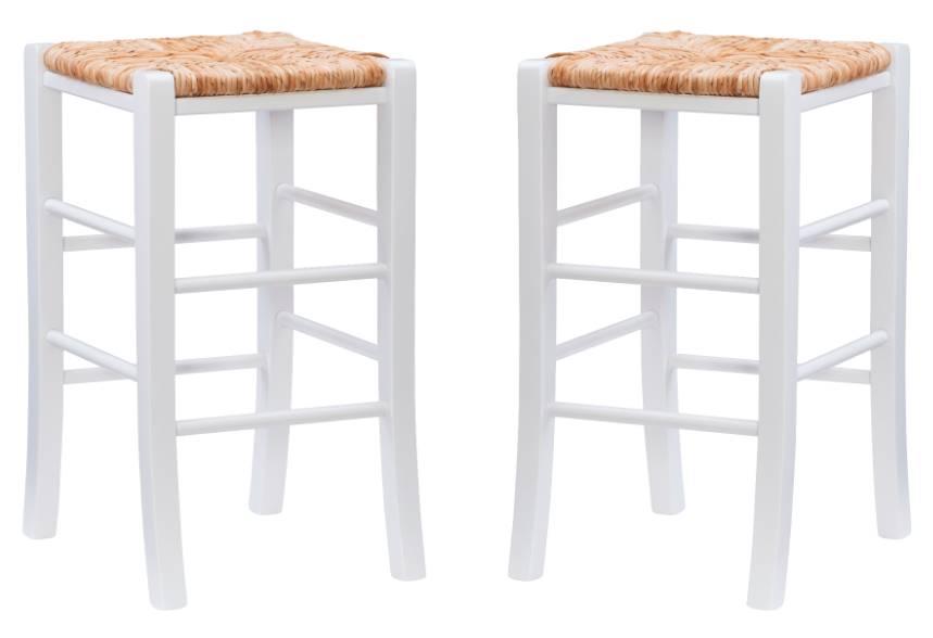 Linon Gianna White Backless Counter Stool Besche Furniture Georgetown DE