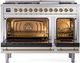Ilve® Nostalgie II Series 48" Stainless Steel Pro Style Dual Fuel Range-1