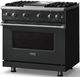 Viking® 5 Series 36" Antique Bronze Pro Style Gas (NG) Range with Polished Chrome Trim-2