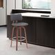 Armen Living Pico Gray/Walnut Swivel Bar Stool-1