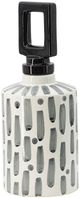 A & B Home Gray/White Wide Jar with Lid-0