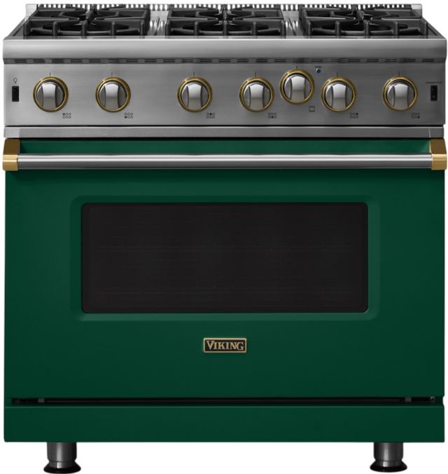 Viking® 5 Series 36" Ivy Pro Style Gas Range-0