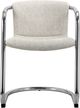 Moe's Home Collection Freeman 2-Piece Blended Cream/Chrome Frame Dining Chair Set-1