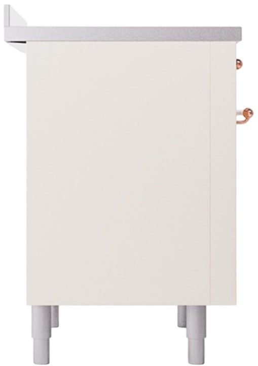 Ilve® Nostalgie II Noblesse 36'' Antique White Pro Style Induction Range with Copper Trim-2
