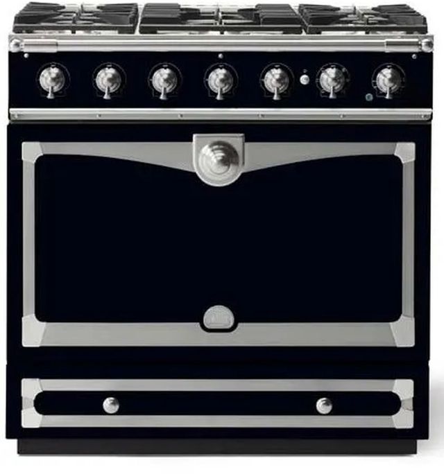 La Cornue CornuFe´ 90 36" Gloss Black Pro Style Dual Fuel Range-0