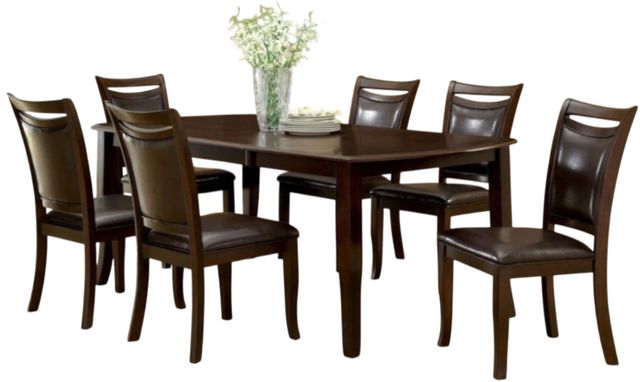 Furniture of America® Woodside 7-Piece Dark Cherry Dining Set-0