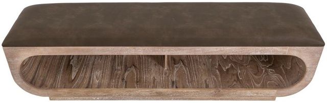 International Furniture Direct Balam Deep Brown/Stained White Bench-4