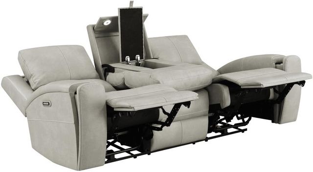 Coaster® Brickston Grey Power Reclining Sofa with Power Headrest and Lumbar-4
