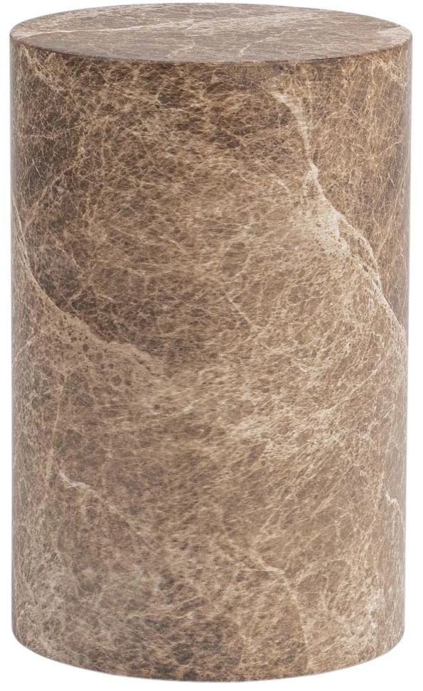 Classic Home Norfolk Brown/Ivory Small Round Display Pedestal-2