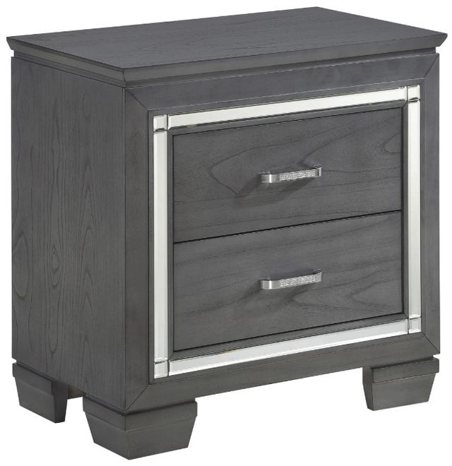 Homelegance® Allura Gray Nightstand-0