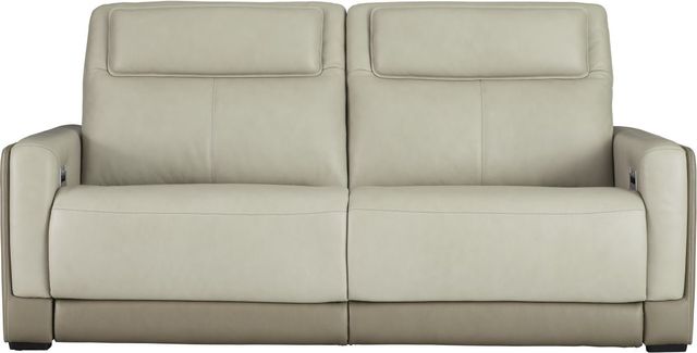 Signature Design by Ashley® Battleville Almond Power Reclining Sofa with Adjustable Headrest-1