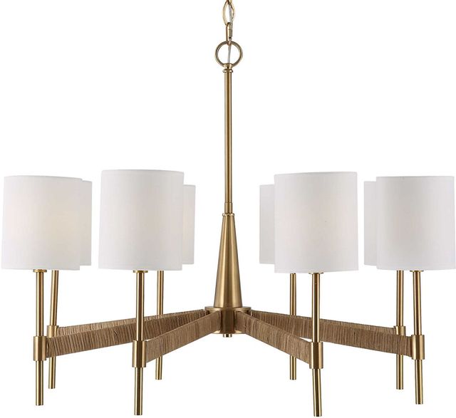Uttermost® Lautoka Warm Brass 8-Light Chandelier-3