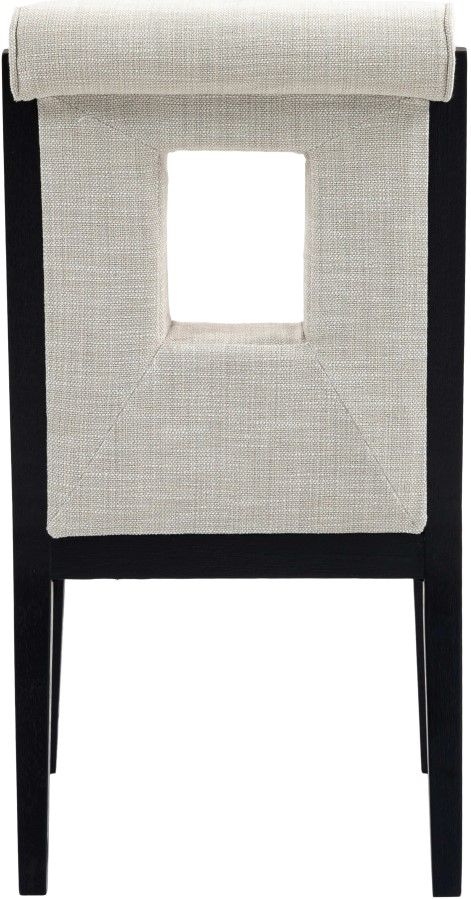 Meridian Furniture Gwendolyn Cream/Black Upholstered Dining Side Chair-3