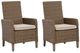 Signature Design by Ashley® Laguna Heights Beige-Gray Fabric/Resin Wicker Outdoor Arm Chair-2