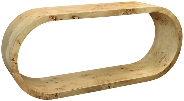 Harp & Finial® Bellamy Natural Burl Wood Console Table-0
