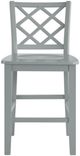 Elements International Kona Gray Lattice Back Counter Side Chair -1