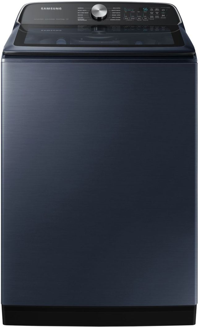 Samsung® 7150 Series 6.2 Cu. Ft. Brushed Navy Top Load Washer with Pet Care Solution-0