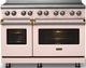 Viking® 5 Series 48" Blush Pro Style Induction Range with Brushed Brass Trim-4