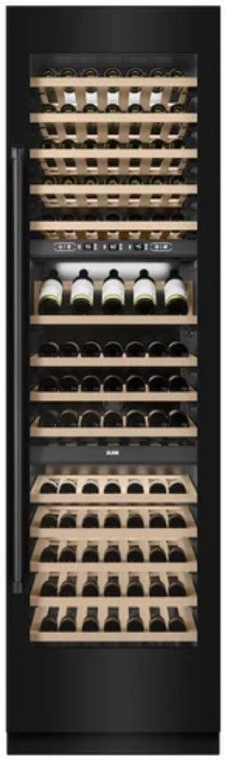 ZLINE 24" 12.4 Cu. Ft. Black Stainless Steel Triple Zone Column Wine Cooler-2