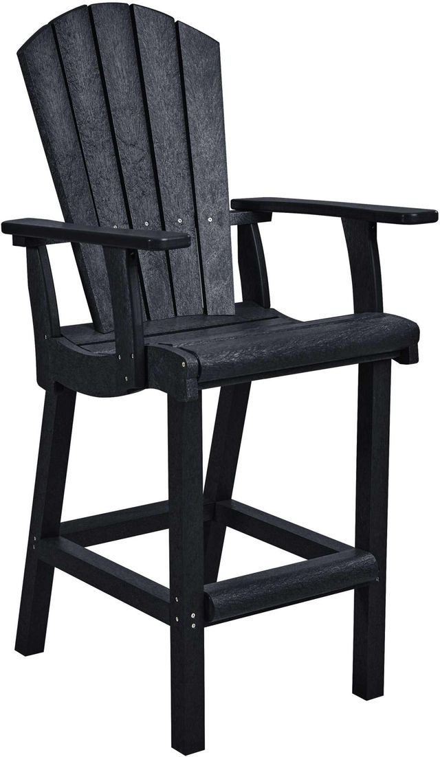 C R Plastics Generation Line Black Classic Pub Arm Chair-0