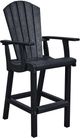 C R Plastics Generation Line Black Classic Pub Arm Chair-0