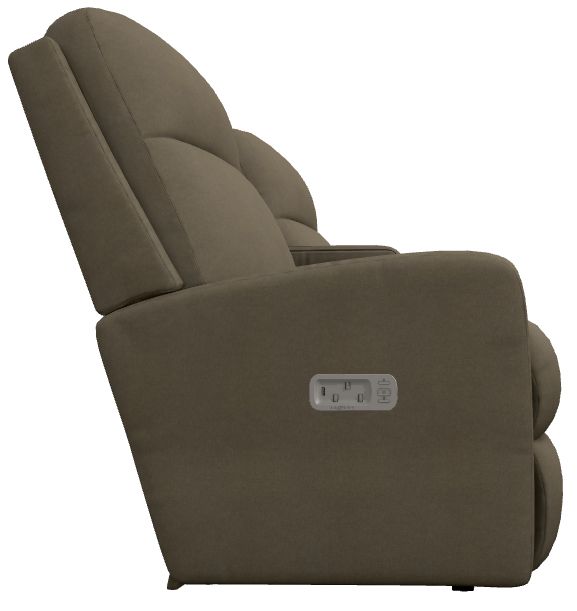La-Z-Boy® Finley Driftwood Power Wall Reclining Loveseat with Console and Headrest-3